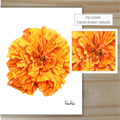 October Marigold Classic Art Print