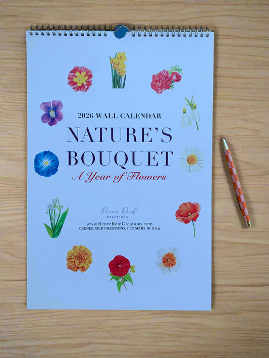 Nature’s Bouquet 2026 Wall Calendar