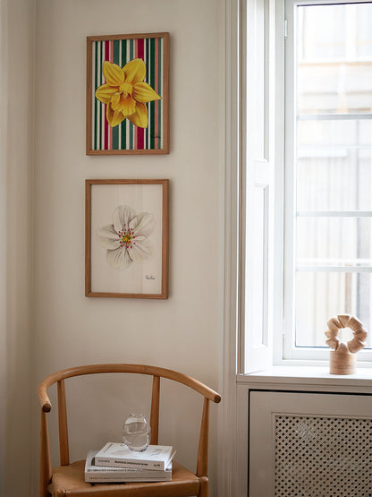 March Daffodil No. 1 Striped Art Print
