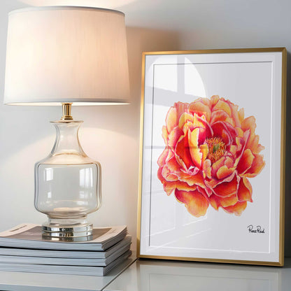 November Peony Classic Art Print