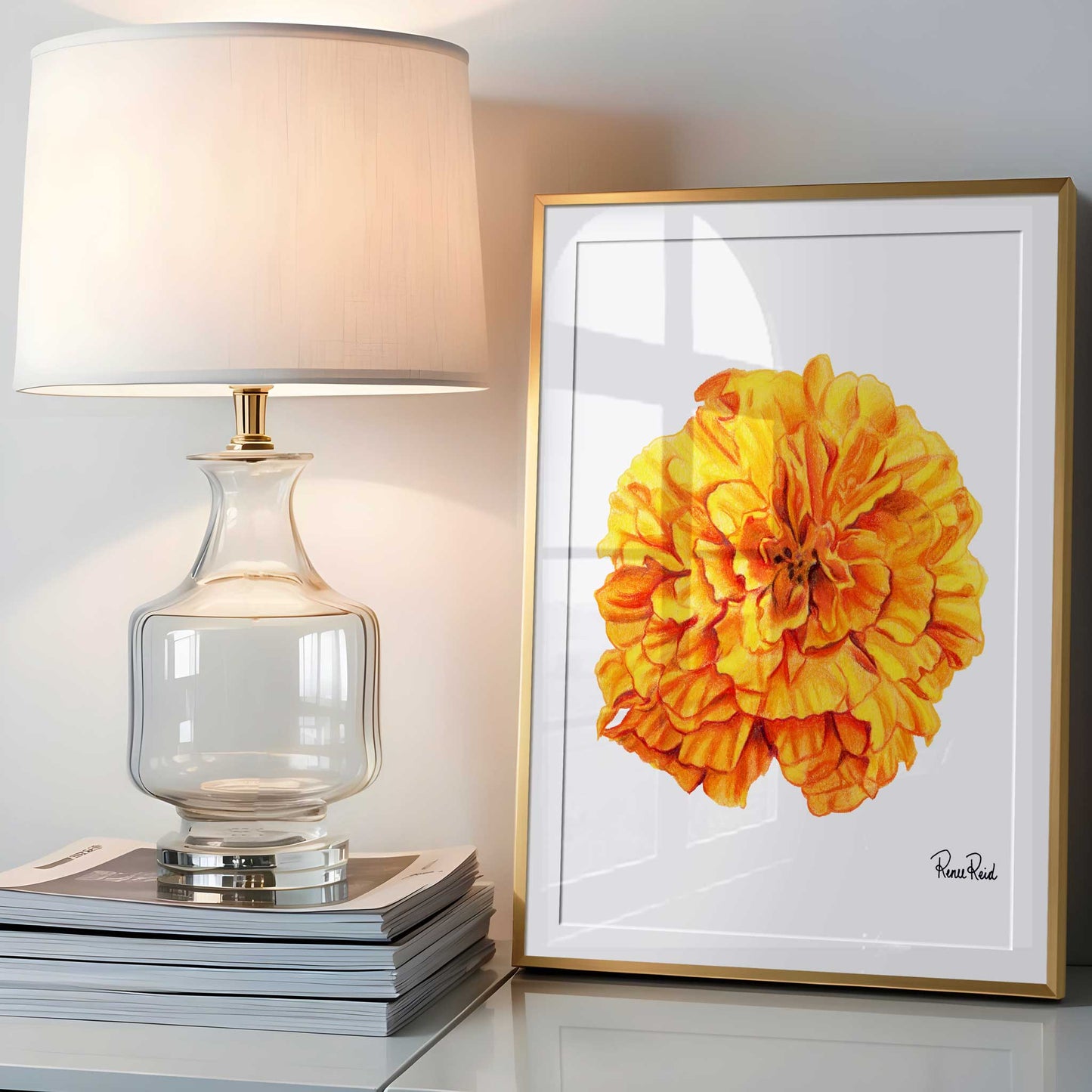 October Marigold Classic Art Print