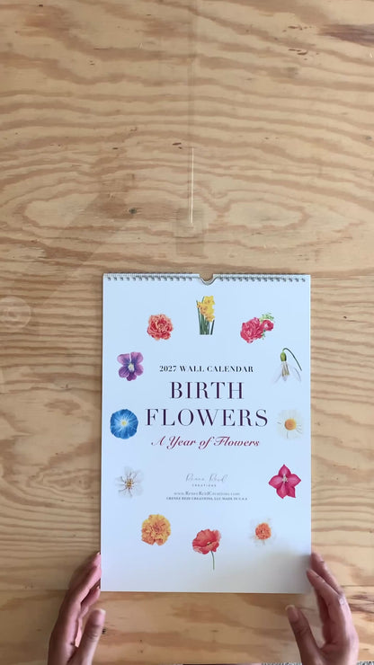 2027 Birth Flower Wall Calendar